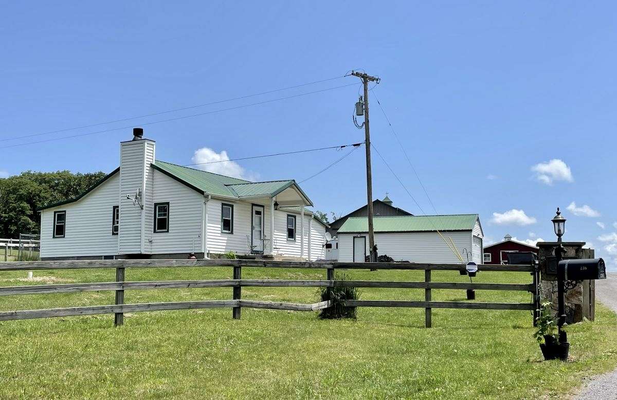 Saratoga an hour plus drive from farm w 2 homes and several barns