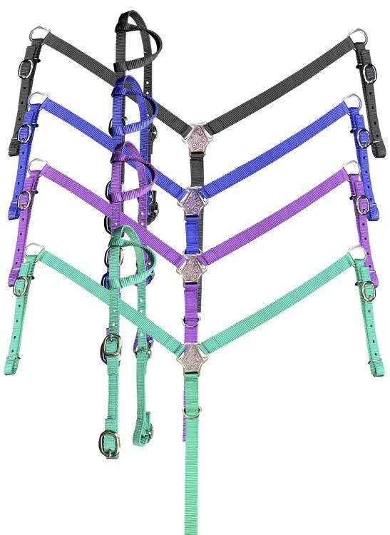 Nylon One ear Headstall and Breast collar set