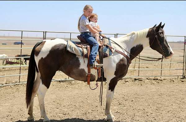 family-paint-horse