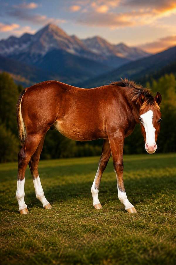 bay-white-blaze-on-face-horse