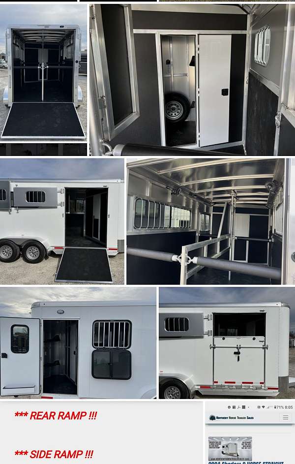 Brand new extra tall Shadow trailer with ramp in and ramp out