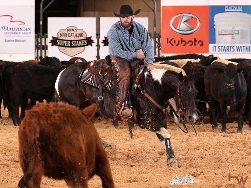 Bandit - Finished Cutting Horse 5 Yr Old Black Tobiano APHA Gelding!